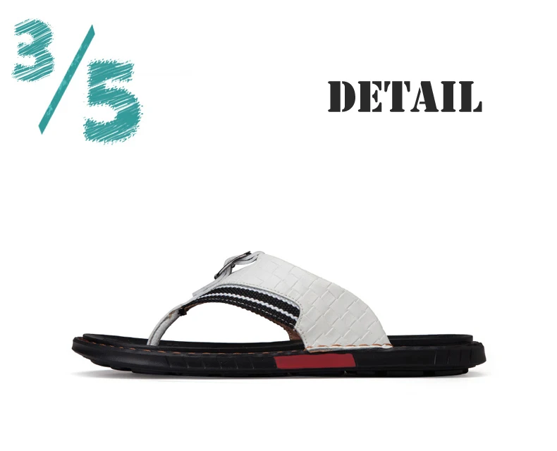 GLAZOV Лето Элитный бренд для мужчин's сланцы высокое качество кожаные шлепанцы летние модные пляжные сандалии обувь для мужчин