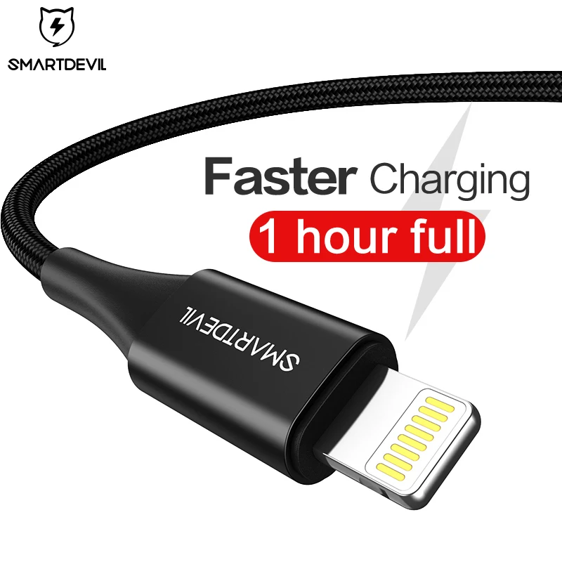 USB кабель SmartDevil для iPhone 11/7/8Plus/6s сертифицированный MFi Lightning 5 В быстрой зарядки