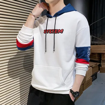 

EL BARCO Cotton Hoodies Sweatshirt Men Autumn Print Hip Hop Streetwear White Male Tops Shirt Harajuku Yellow Black Pullover Coat