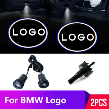 

2PCS Led Car door light For BMW logo Light e46 e30 e34 e36 emblem Ghost Shadow Light Accessories