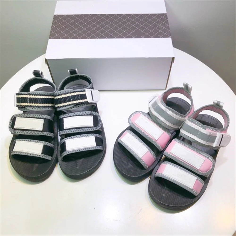 

Chueyz New Brand Designer Open Toe Summer Sandals Boy Girls Genuine Leather Beach Sandals Children Non-slip Casual Flat Shoes