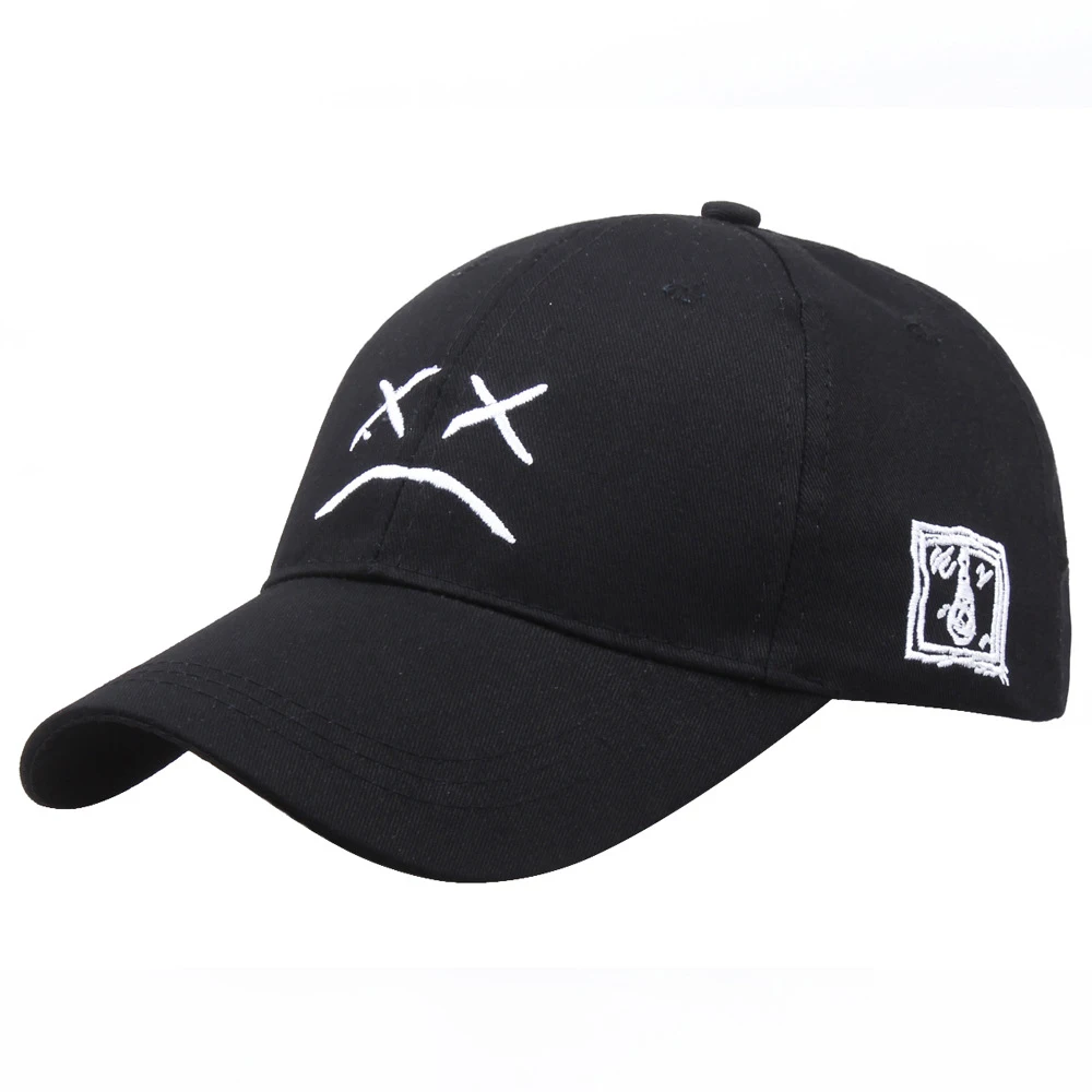 Men Women Baseball Cap Lil Peep Sad Face Embroidery Cotton Snapback Hip Hop Lil. Peep Sports Golf xxxtentacion Dad Hat EP0118 (3)