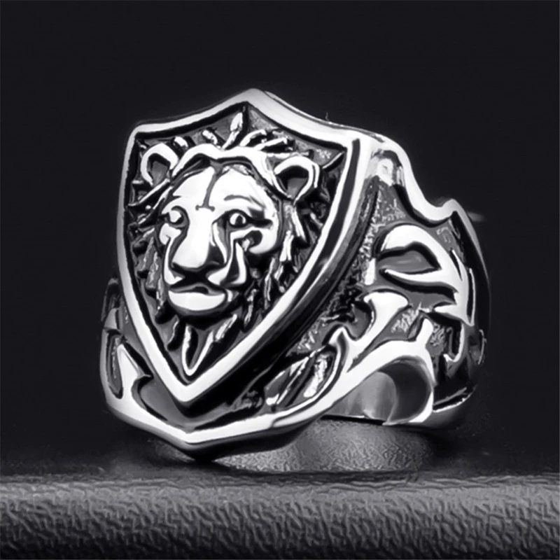 New 4 Styles Punk Men Rings Vintage/Hiphop Male Ring Daily Jewelry Size 7-13 - Main Stone Color: Style2