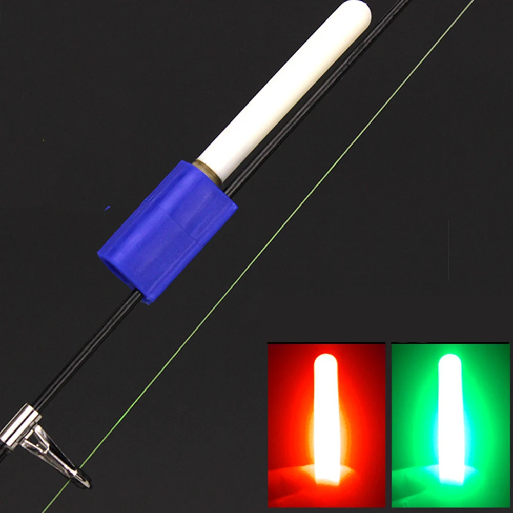 10Pcs Fishing Light Stick Clip on Rod Tip Night Fishing Sticks Glow P2O5 