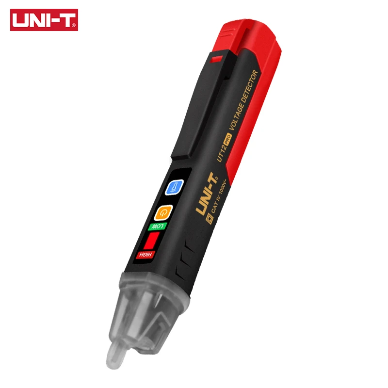 Блок UT12 Pro детектор напряжения переменного тока Бесконтактный карандаш напряжения 12 V-1000 V розетка настенный Электрический датчик мощности тестер ручка светодиодный