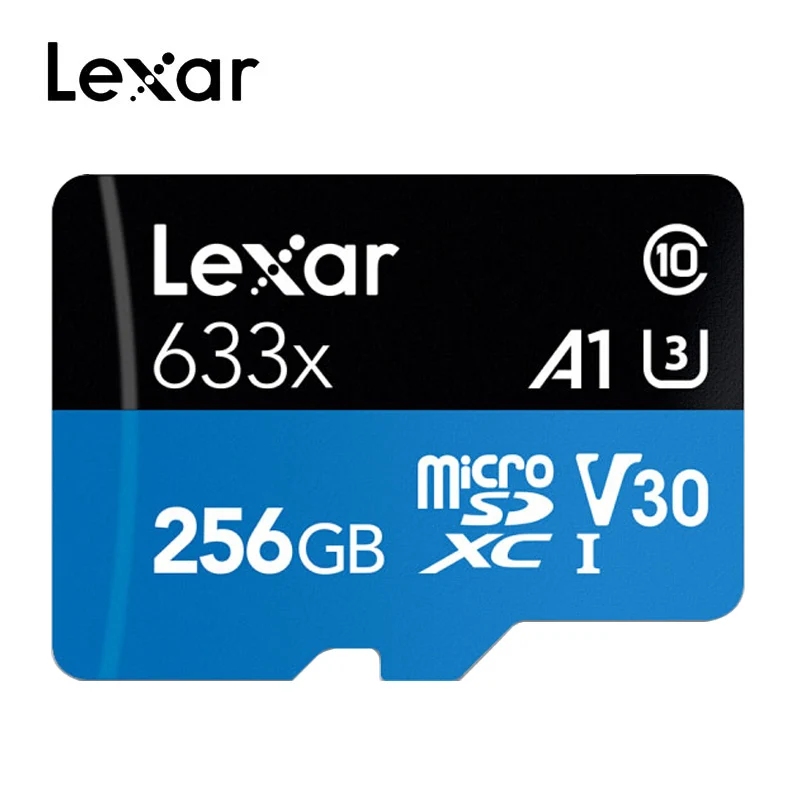 Lexar, 256 ГБ, Micro SD карта, 128 ГБ, карта памяти, высокая скорость до 95 м/с, 64 ГБ, класс 10, 633x, TF карта, 32 ГБ, флеш-карта - Емкость: 256gb