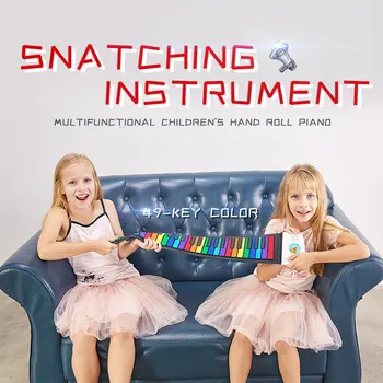 

49keys children portable soft handscroll controller synthesizer roll up piano electronic Musical Instruments for kids Beginner