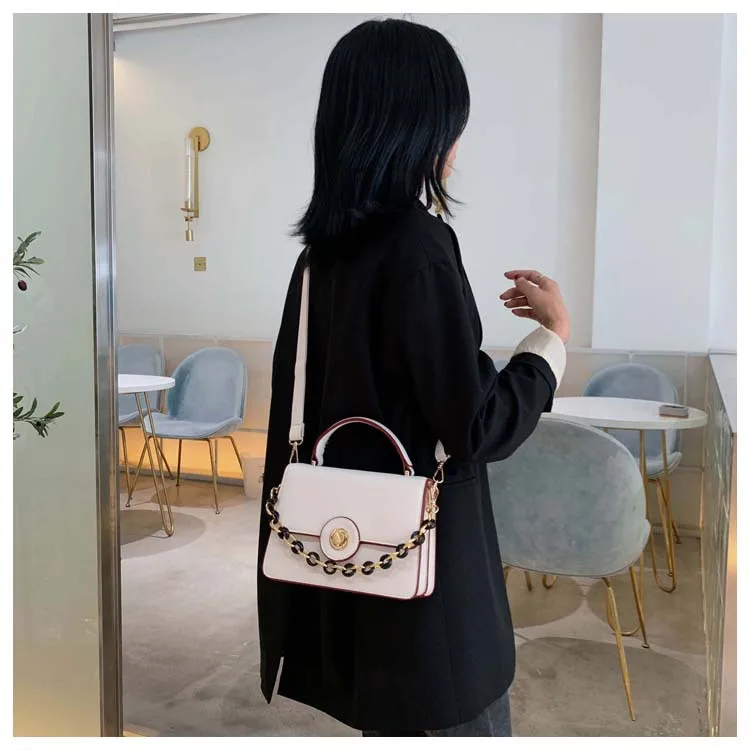 PU Leather Small Lock Flap Messenger Bags 2019 Luxury Vintage Handbags Retro Women Bags with Long Strap Black Satchel Tote Purse (15)