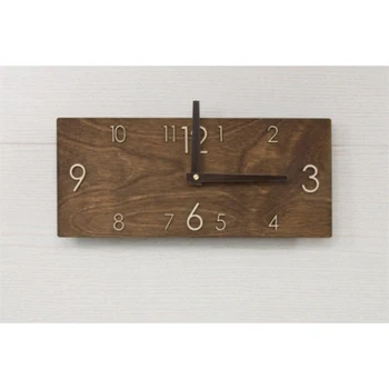 

Simple Wall Clock Simple Decorative Creative Nordic Modern Wood Clock Wall Clock for Living Room Kitchen Office Bedroom