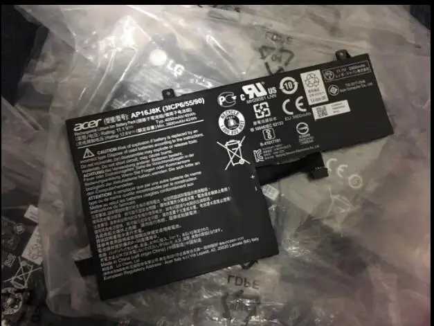 Новые оригинальные Батарея для acer C731 серии AP16J8K 3ICP6/55/90 11,1 V 45WH