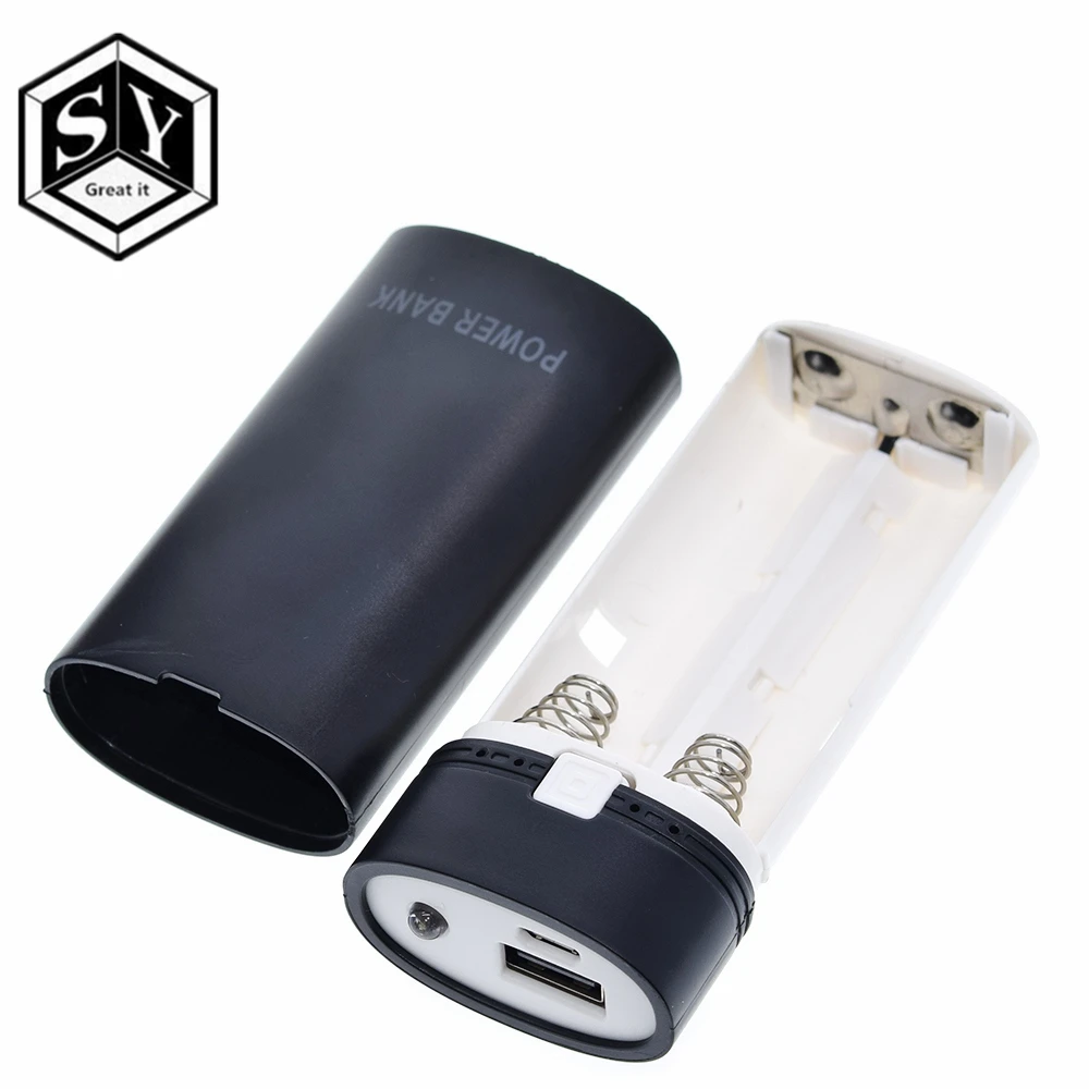 

GREAT IT Detachable Design With Indicator Light For Smart Phone Power Bank Case Battery Practical For 18650 Battery