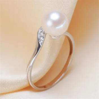 

Ring Mount Pearl Accessories Adjustable Size 925 Silver Plated Ring Jewelry DIY No Pearl Free Shipping