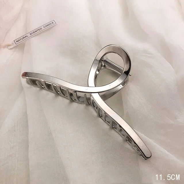 Ruoshui Woman Novelty Irregular Hairpins Punk Style Metal Silver Hair Claws Barrettes Women Hair Accessories Hair Clips Hairgrip style 7