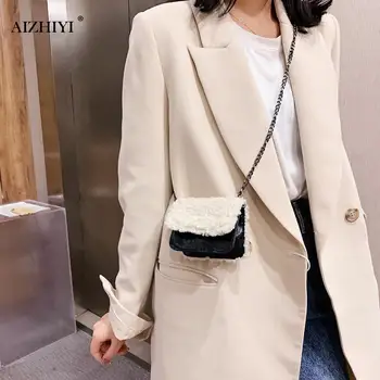 

Popular Simple Female Daily Bag Casual Lamb Fleece Female Envelope Crossbody Bag Hit Color Mini Shoulder Purses