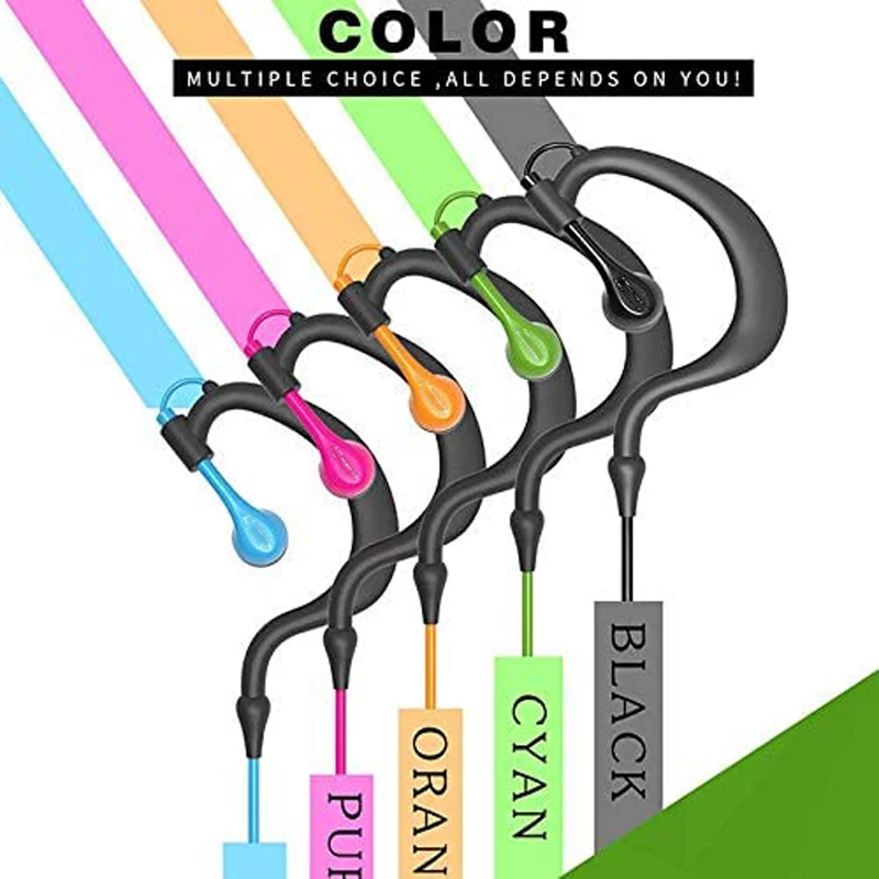 Universal Headphones in Ear Sweat Proof Sport Earbuds Earphones with Mic Stereo Workout for Running Jogging Gym for iPhone Honor