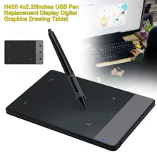 H420 4x2,23 дюймов художественная USB ручка профессиональная цифровая графика рисунок планшет игровой стилус портативная Замена фирменный дисплей