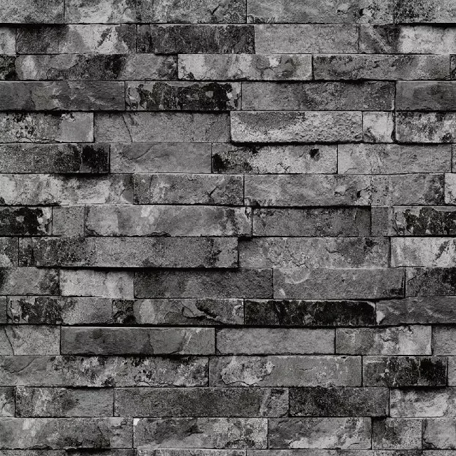 

5 Color 10M Roll Dark Grey Realistic Real Look Brick/Stone Vinyl Textured Background 3d Wallpaper papel de parede