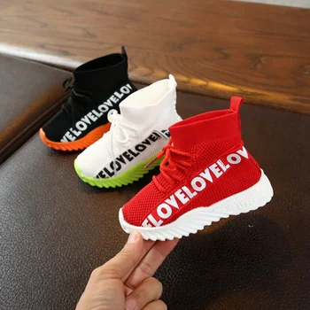 

Fashion Children Casual Shoes Baby Shoes for Boys Girls Sneakers Breathable Anti-Slip Letter Print Shoe Soft Soled Spring Autumn