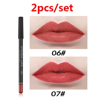 2pcs color 31 12 цветов, сексуальная матовая помада для губ, карандаш для губ, натуральный матовый карандаш для губ, набор ручек, инструмент для макияжа, женская косметика, легко носить - Цвет: 2pcs color 31