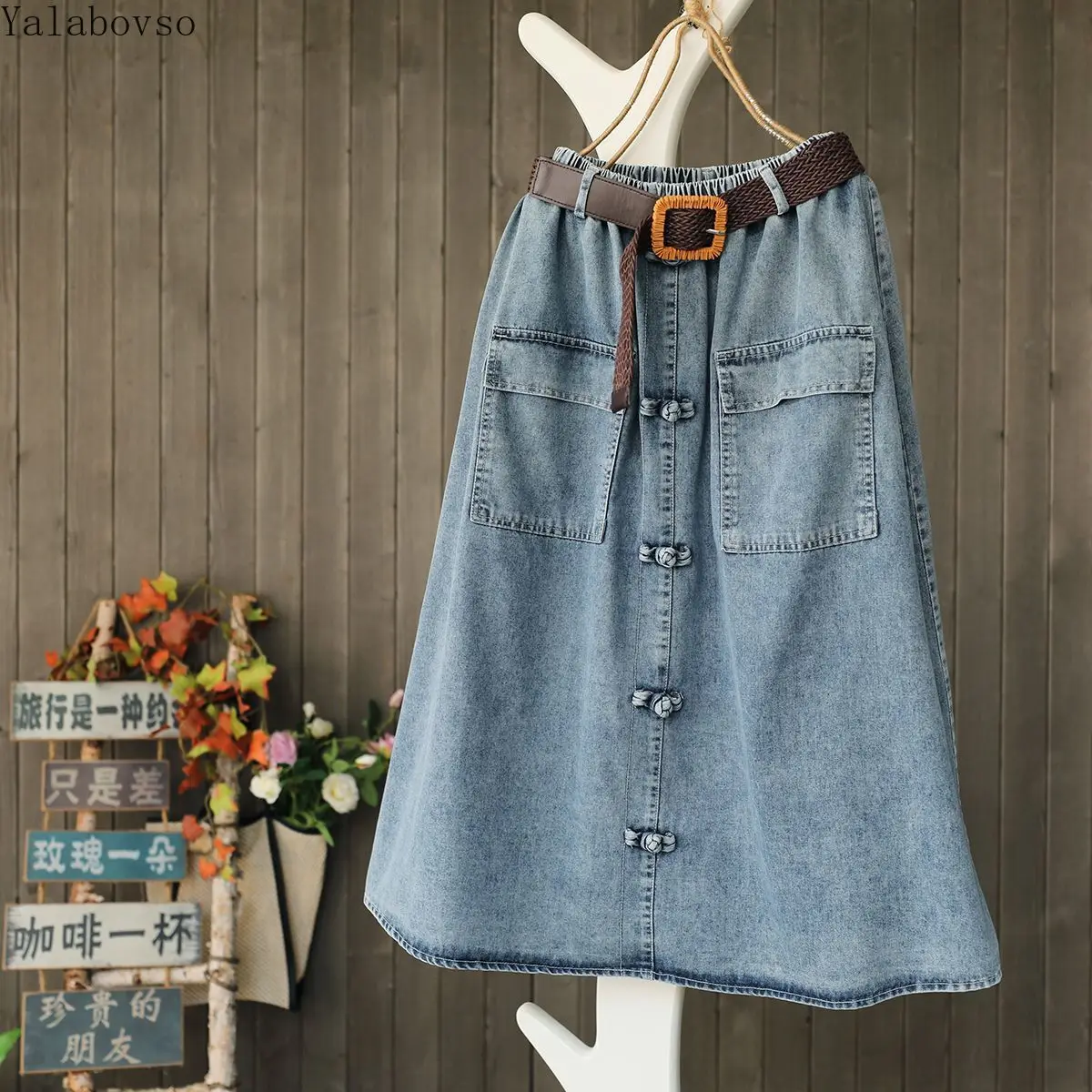 Винтажная новая мини-юбка в стиле ретро; большие размеры; юбка с завышенной талией; элегантные джинсовые юбки с цветным блоком; юбка с надписью для женщин; A74Z40