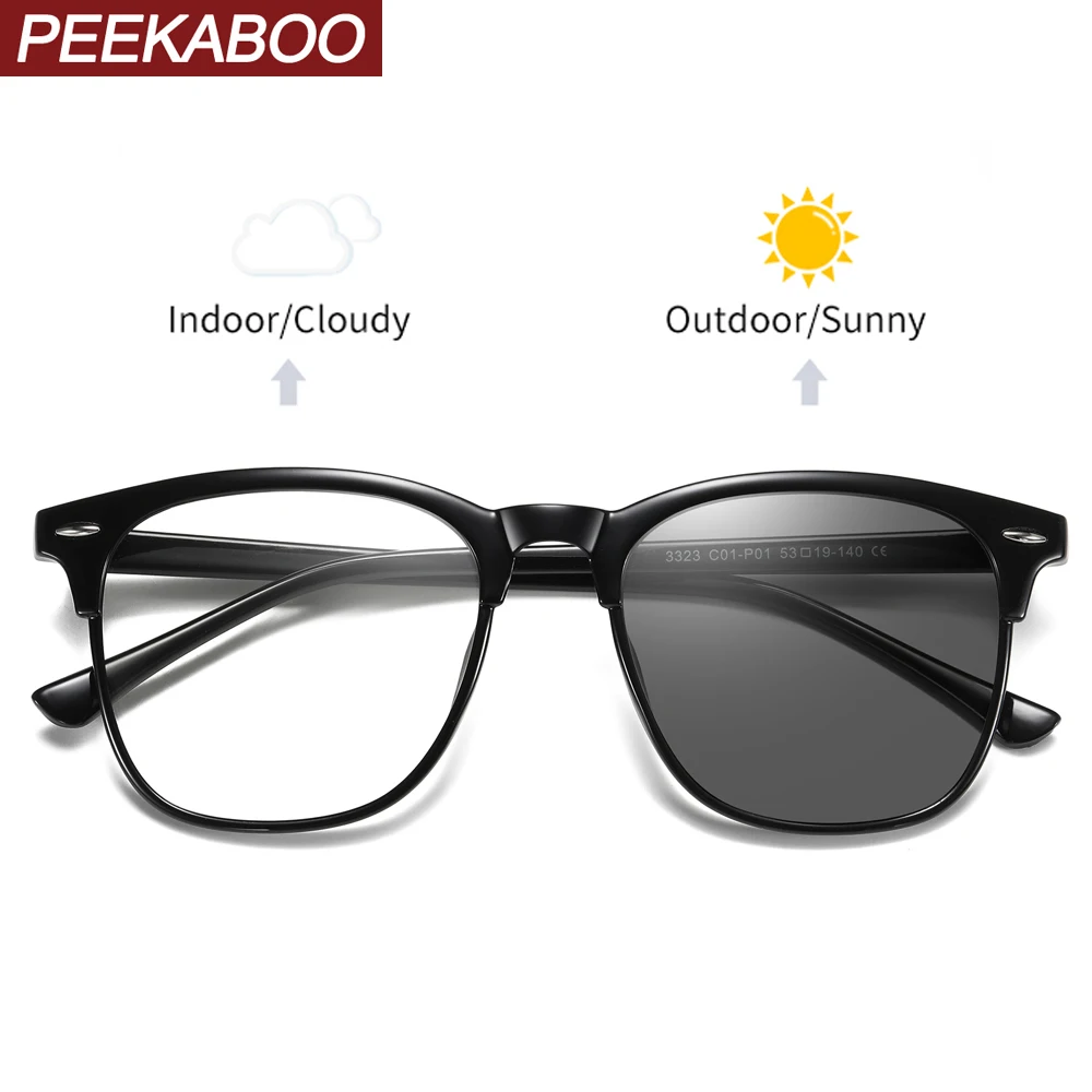 Peekaboo синий светильник блокирующие очки фотохромные Мужские квадратные