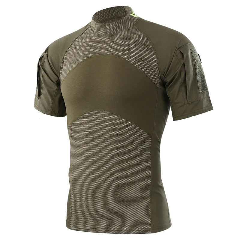 Летние мужские футболки для походов, тактические военные камуфляжные футболки, дышащие быстросохнущие футболки для охоты, кемпинга, туризма