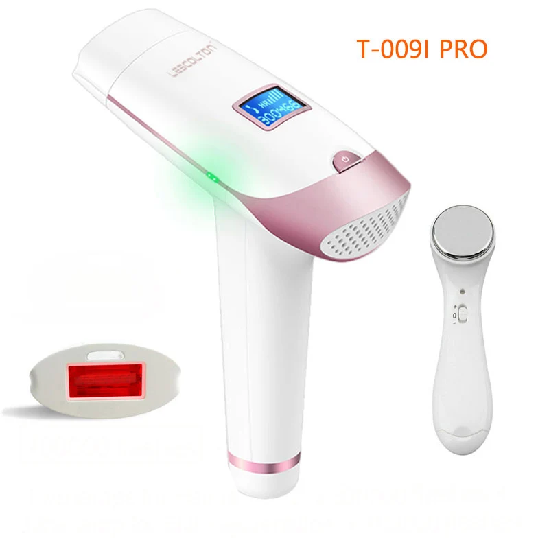 T009i PRO-Massager Lescolton 2в1 IPL эпилятор для удаления волос с ЖК-дисплеем T009i лазерный постоянный Триммер бикини Электрический depilador лазер - Цвет: T009i PRO-Massager