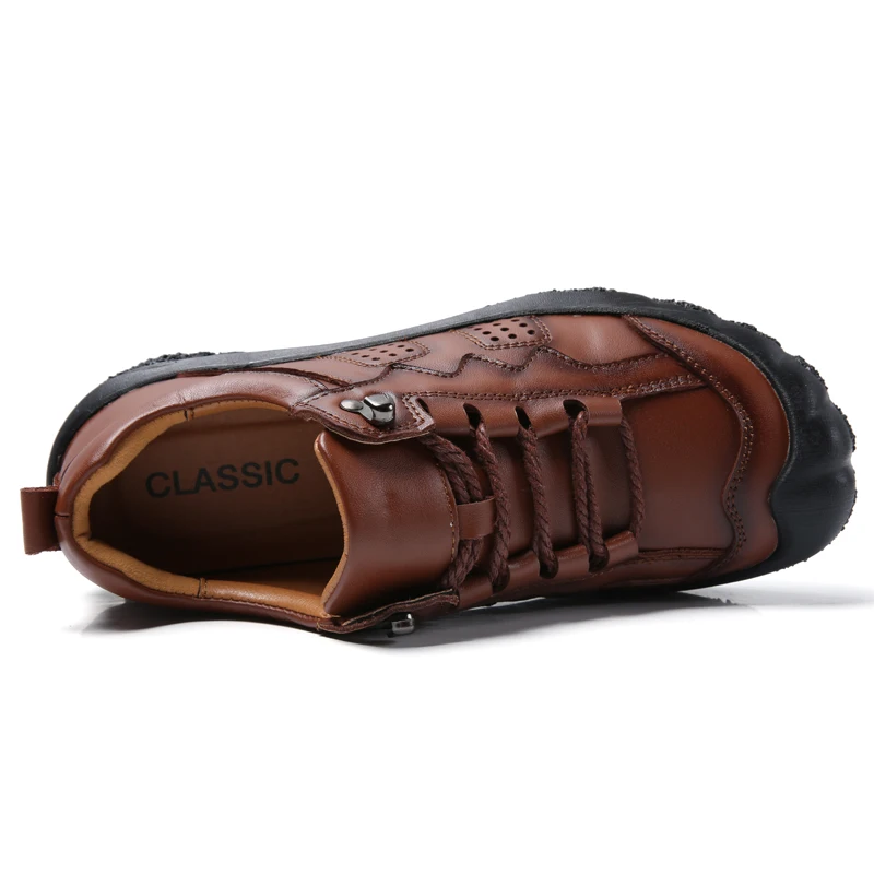 Vancat New Big Size 38-48 Men Casual Shoes Loafers Spring Autumn Mens Moccasins Shoes Genuine Leather Men's Flat shoes Men shoes