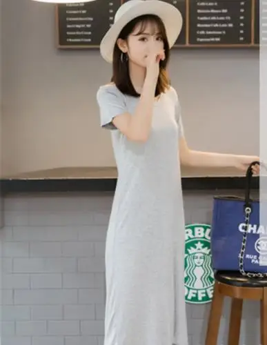 Fdfklak Modal Comfortable Sleepwear Women Night Shirt New Short Sleeve Long Dress Spring Summer Nightgowns Female Sleepshirt