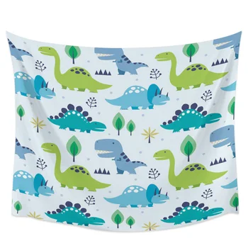 

Color Dinosaur Cartoon Kawaii Wall Decor Bedspread Wall Art Coverlet Bedding Curtain Sheet Throw Comfort Guest Room Polyester