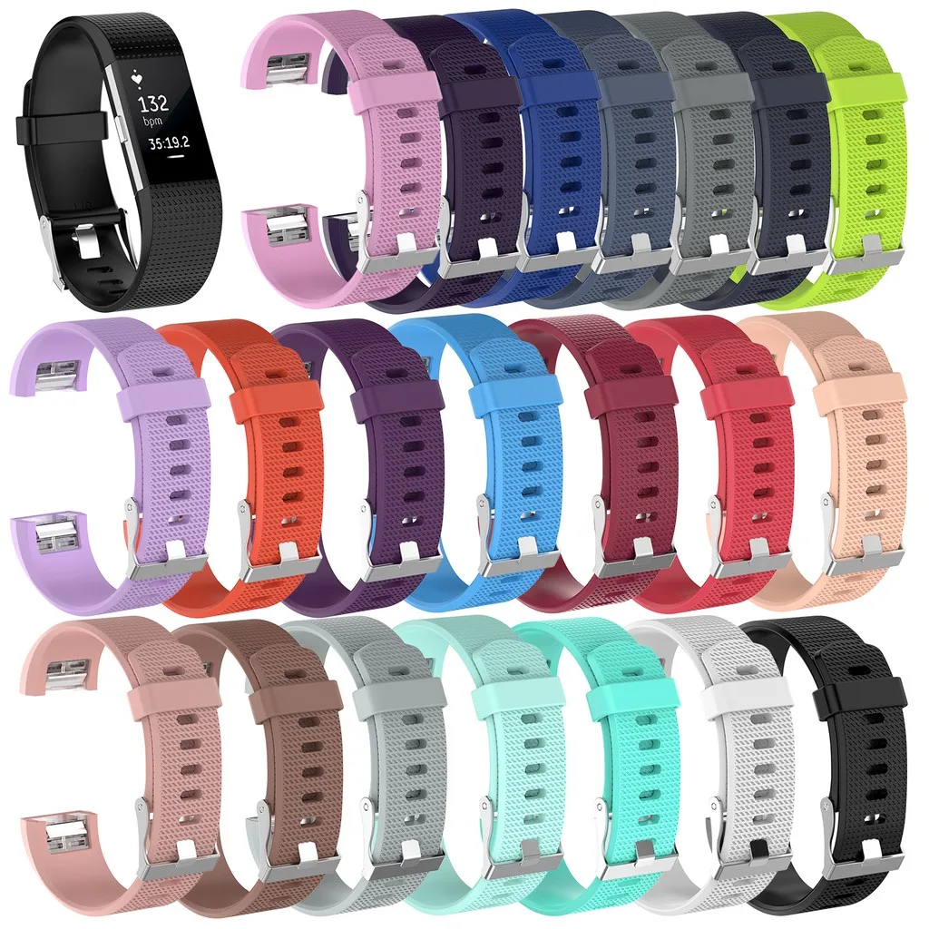 Мягкий силиконовый гелевый сменный ремешок eiEuuk для смарт часов Fitbit Charge 2|Ремешки