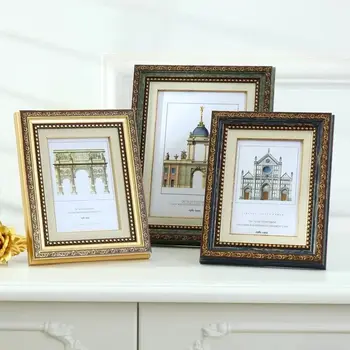 

Photo Frame Set Table Creative Wall Hanging Picture Frame 5,6,7,8,10 Inch European Retro American Frame, Living Room Decoration