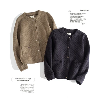 

winter women plaid parka jacket quilted janpan style high street cotton padded jacket coat thicke outwear