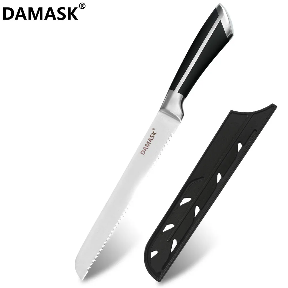 8 Bread Knife Дамасская сталь+ pom ручка кухонный нож " 7" " 3,5" нож острый нож из нержавеющей стали кухонный нож шеф-повара нож сантоку - Цвет: 8 Bread Knife