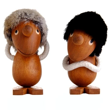 

Optimist Pessimist Decorative Figures Desk Decoration Decorative Figures Gift For Husband Wooden Man Puppet Car Ornament