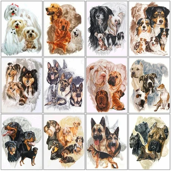 

Evershine 5D DIY Diamond Embroidery Dog Diamond Painting Animal Full Square Round Picture Of Rhinestones Handicrafts Gift