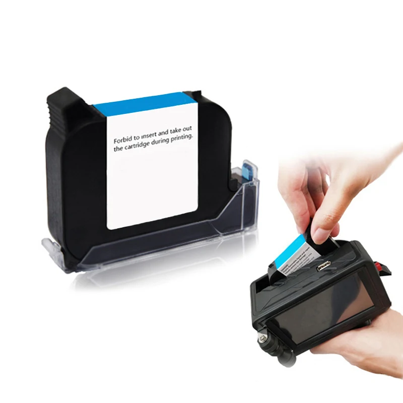 Картридж с чернилами для 1 дюймов промышленный портативный струйный принтер 25,4 мм - Цвет: Blue quick drying
