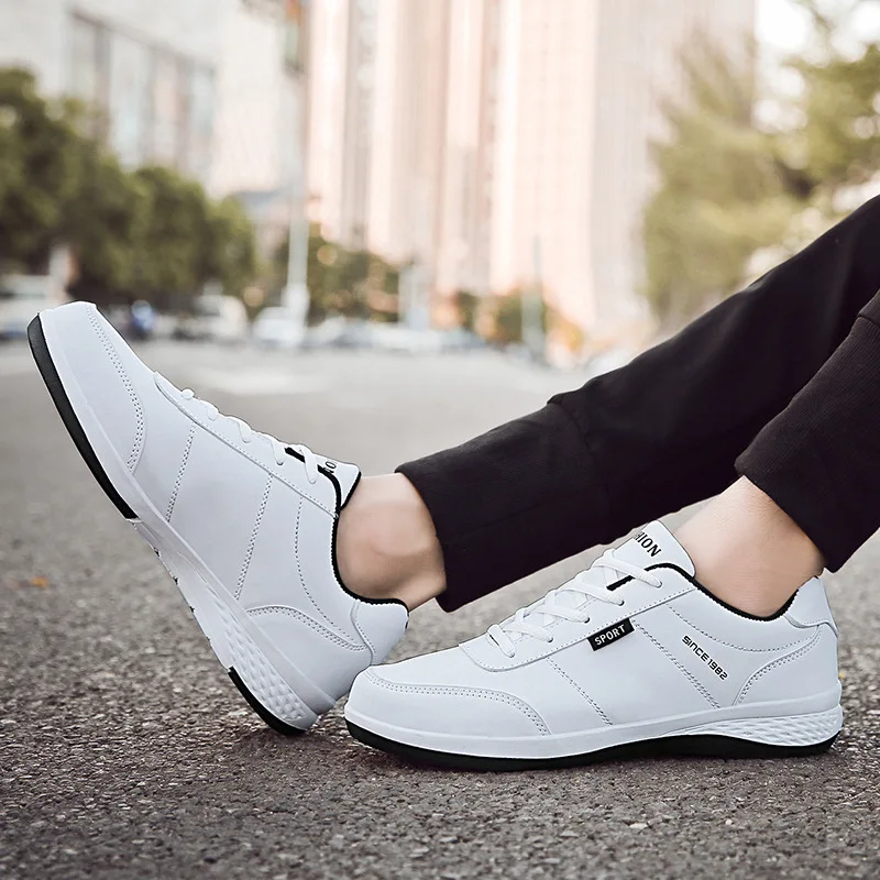 

2019 Autumn New Style MEN'S SHOES Men Casual Korean-style Trend England Athletic Shoes Versatile Running Shoes White Shoes