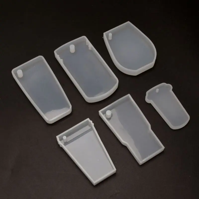 

6Pcs Tumbler Silicone Mold Cup Turner Partner Bottle Shape Key Chain Resin Mold