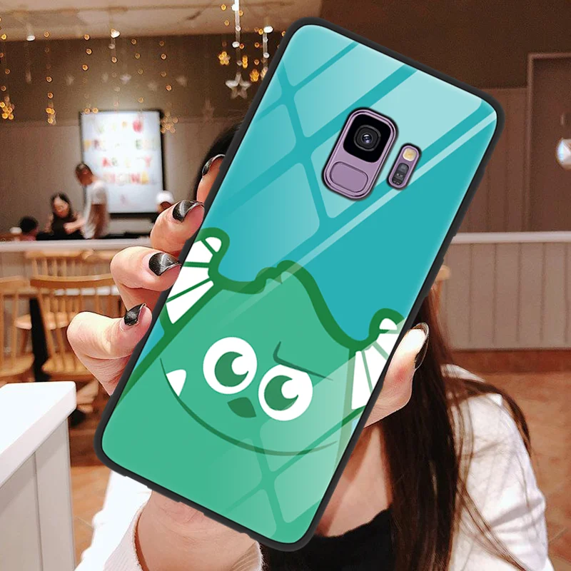 sulley Закаленное Стекло ТПУ чехол для samsung Galaxy J7 Prime J5 J4 J6 A6 A8 A7 Note 8 9 10 Pro S8 S9 S10 плюс A40 A70 A50 крышка - Цвет: sulley