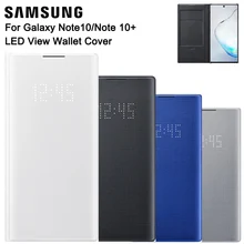 Светодиодный Чехол-бумажник samsung для Galaxy Note 10 Note10 Note X Note10 Plus с функцией сна и карманом для карт