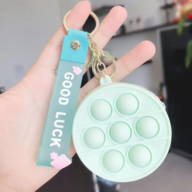New Popit Mini Money Wallet Fingertip Toys Push Bubble Popite Pendant Bag Hot Sale Adult Decompression Toys Children Anti-Stress circle 02