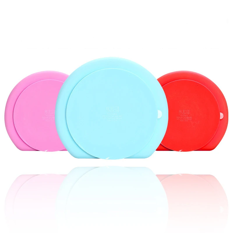 Baby Feeding Plate Dinnerware Silicone Baby Dishes Kids Eating Food Tableware Bowl Anti-hot Training Dinner Plate with Suction
