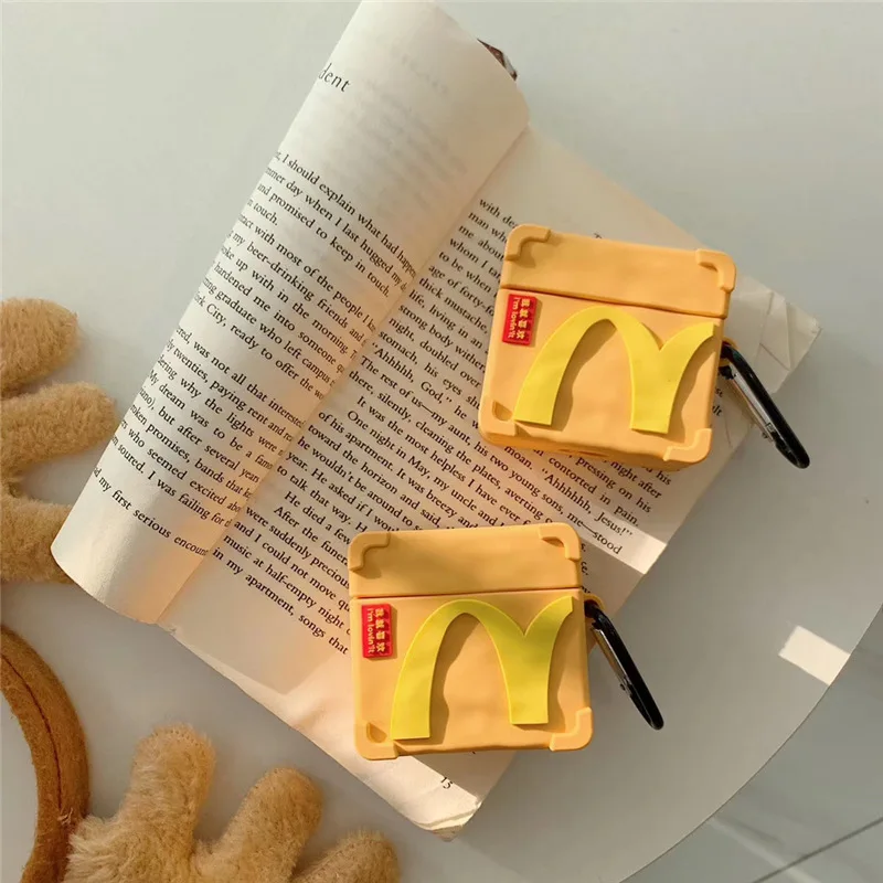 3D чехол для пищевых продуктов стереоскопический наушников Airpods Pro милый защитный