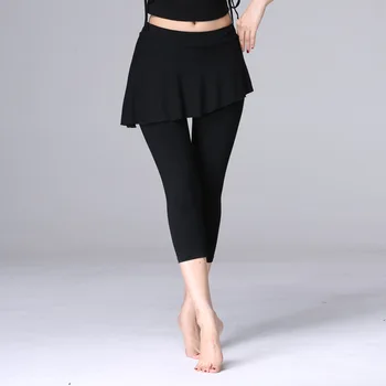 

Modern Dance Pants Slim Body Practice Clothes Female Adult Black Dancing Trousers for Women