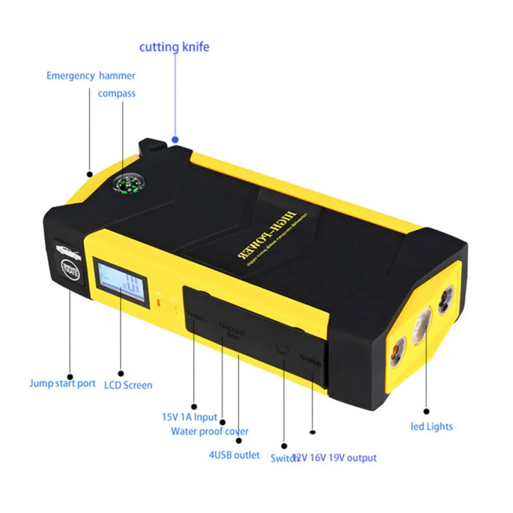82800mAh 12V автомобильный пусковой стартер портативный заряд Pal упаковка зарядная ячейка 600A автомобильный стартер