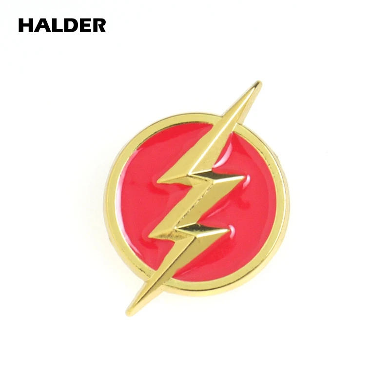 BR0057 HALDER The Flash капитан Марвел модные ювелирные изделия Броши Булавки на лацкан сумка значок для рюкзака аксессуар подарок украшение одежды - Metal color: red 1