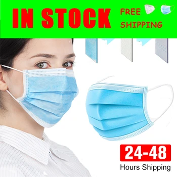 

Disposable Masks 3 Layer Non Woven Masks Anti Dust Mouth Face Mask Protection Soft Protective Nose Masks Facial