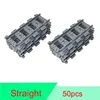 100Pcs City Trains Train Track Rail Bricks Model  Toy Soft Track& Cruved& straight For Kids Gift Compatible All Brands Railway ► Photo 3/6