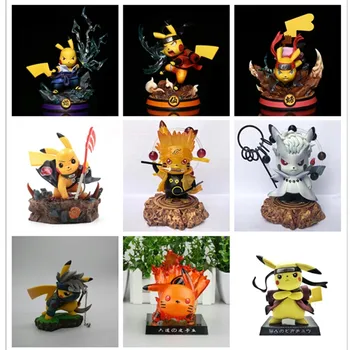 

NARUTO Pikachu COS Anime Figure Statue Superior Quality PVC New Collection Model Toys Gift For children Free shipping Y1189